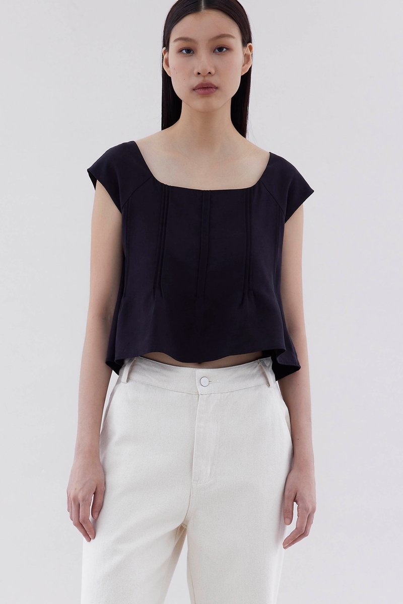 Malesha Pin-Tuck Top