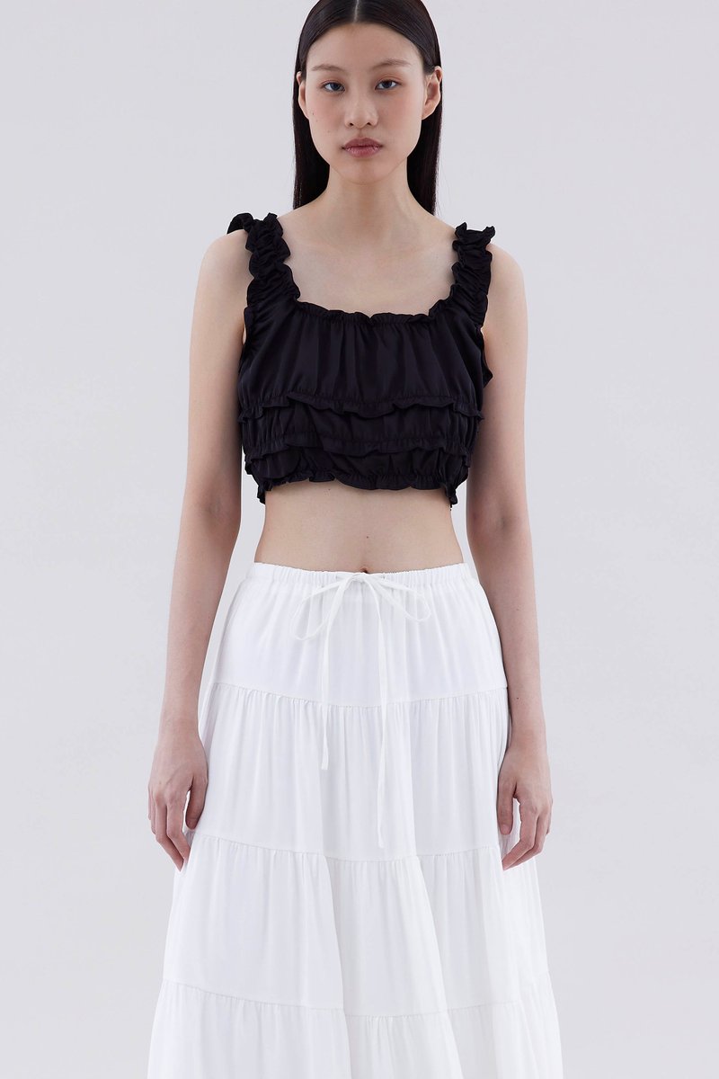 Evaline Ruched Crop Top