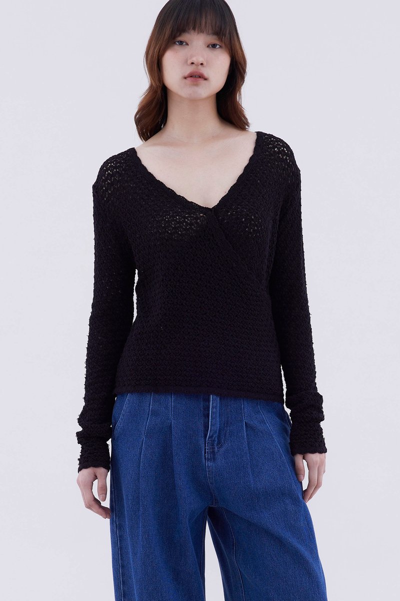 Maredith Wrap Knit Top