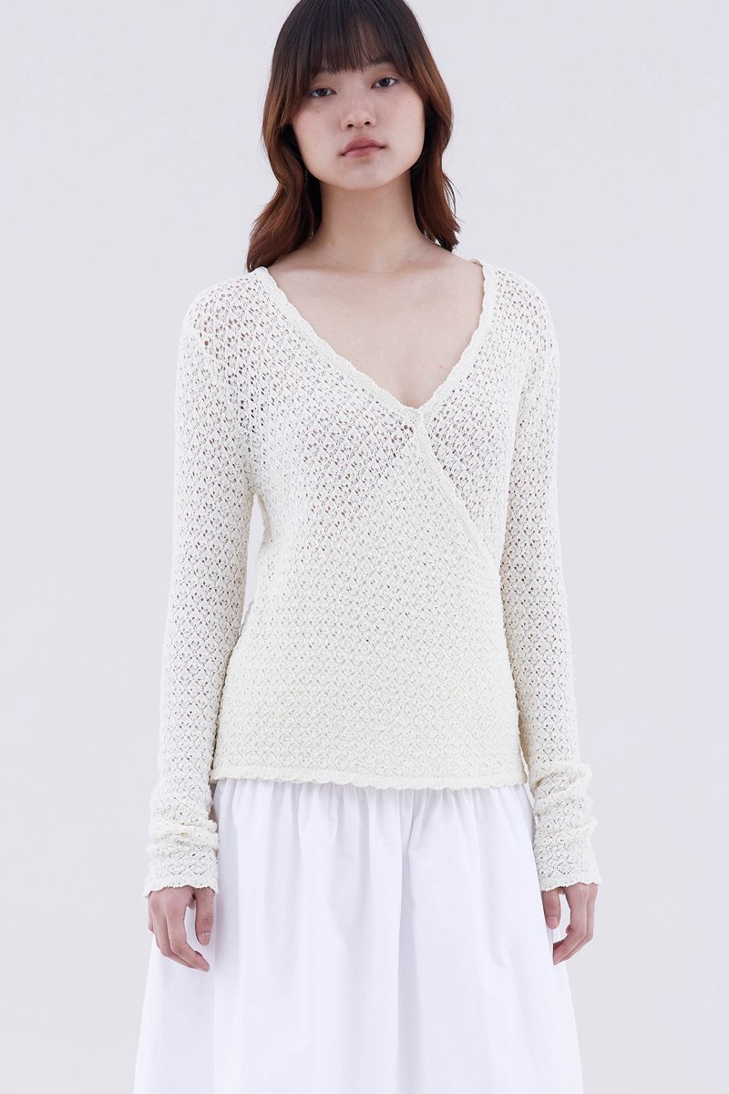 Maredith Wrap Knit Top