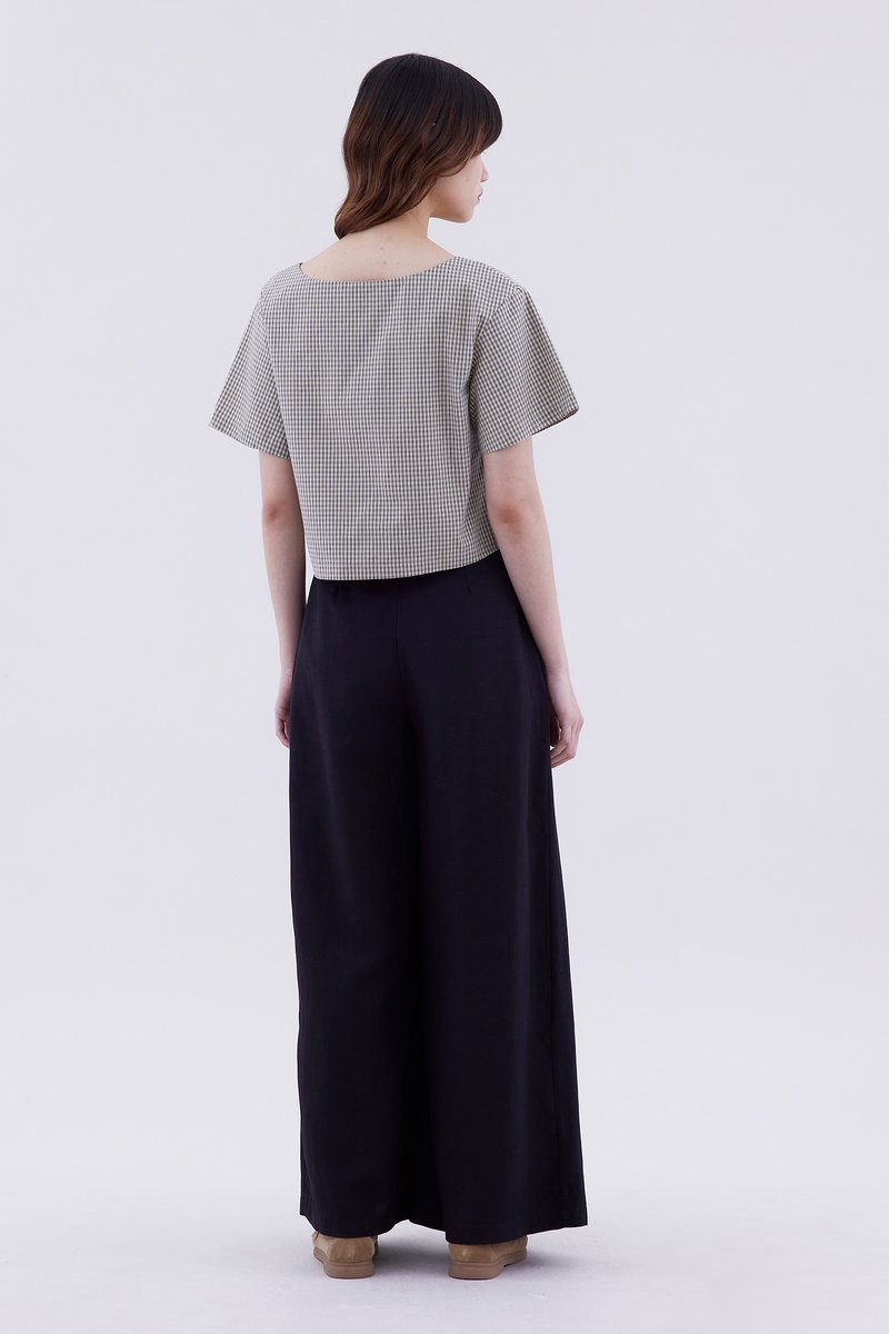 Jesse Tie-Front Crop Top