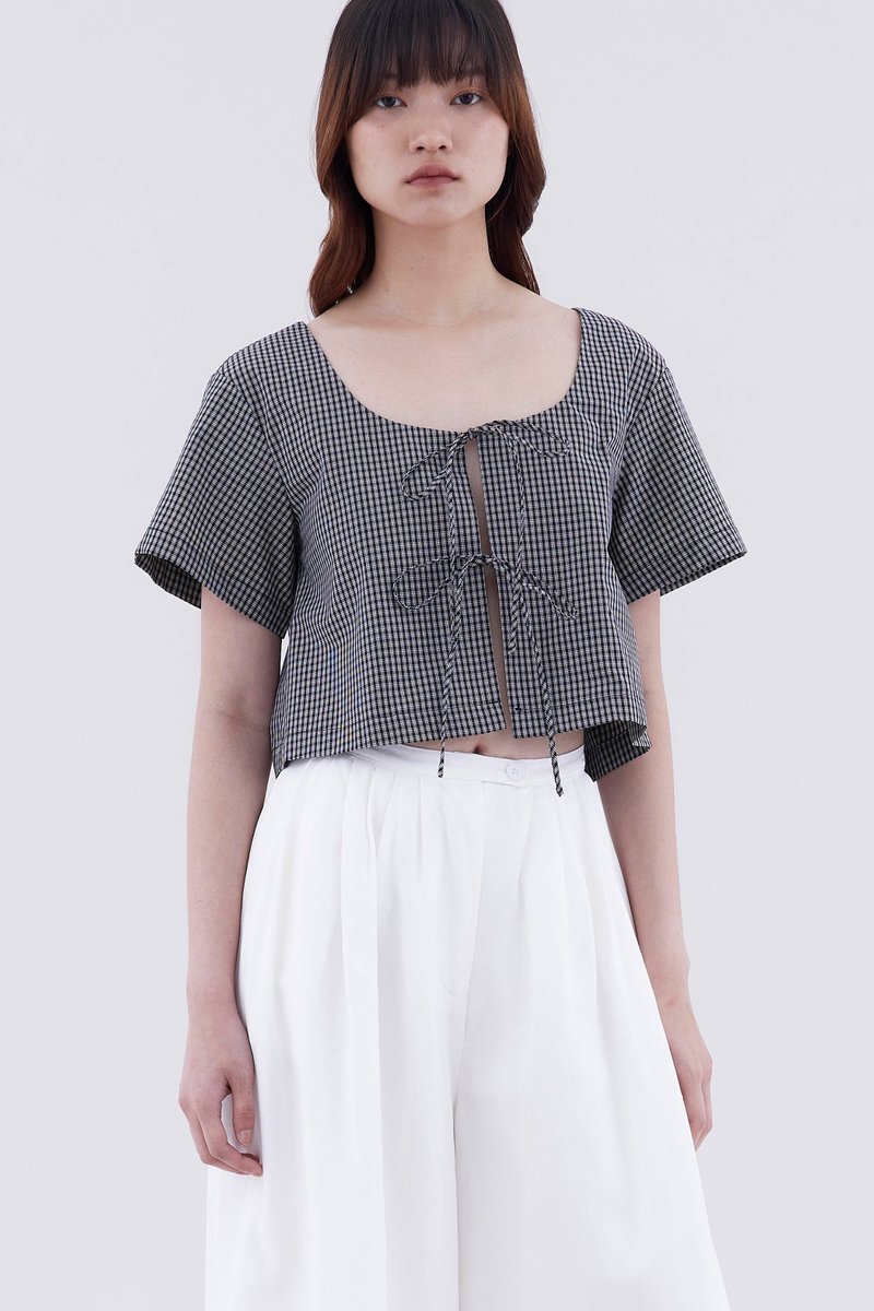Jesse Tie-Front Crop Top