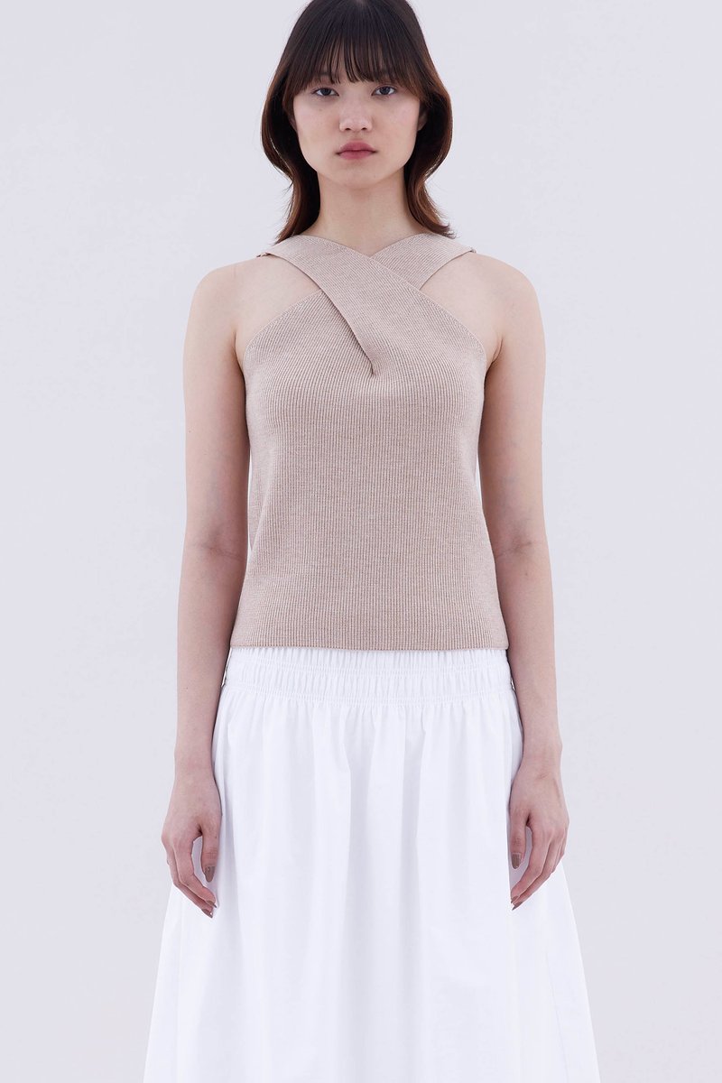 Daniele Cross-Front Knit Top