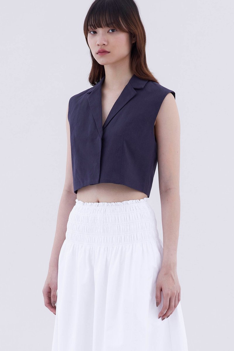 Shayla Boxy Crop Vest