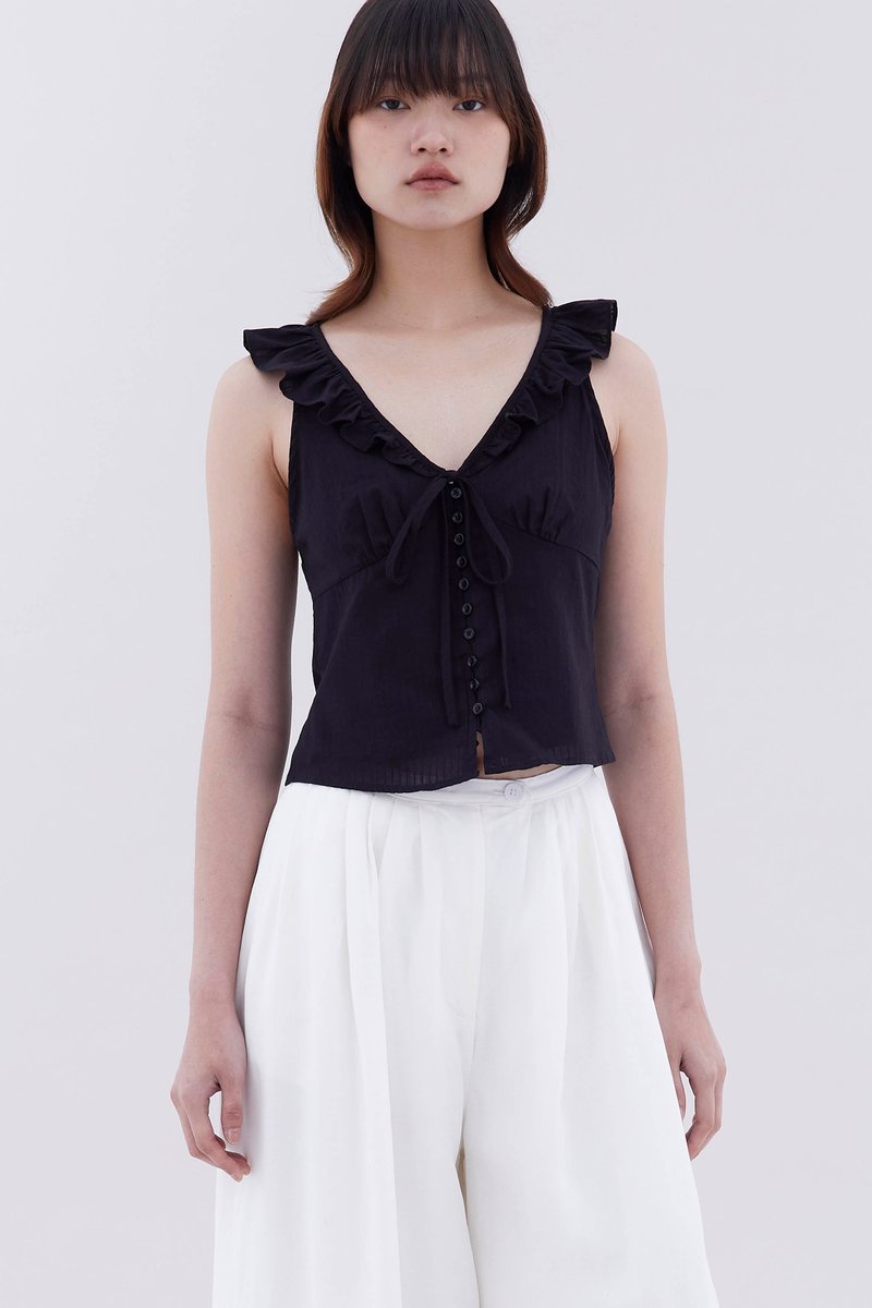 Branlyn Ruffle Neck Top