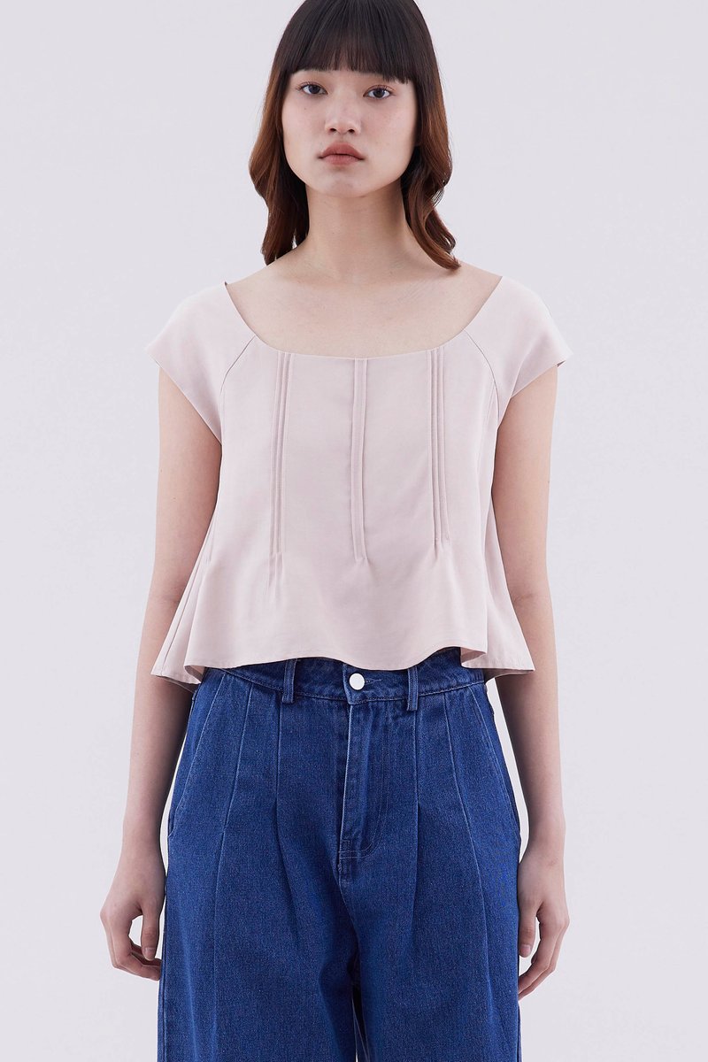 Malesha Pin-Tuck Top