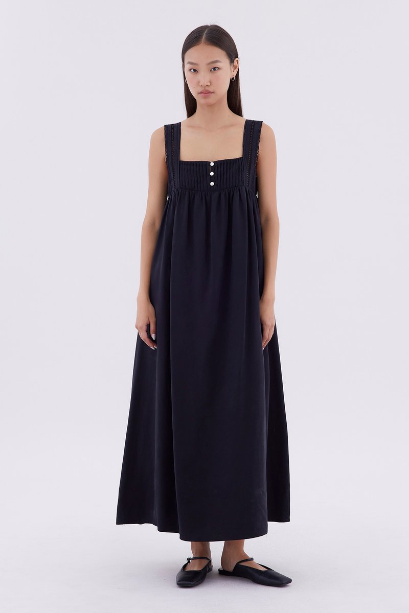 Debrea Pin Tuck Maxi Dress