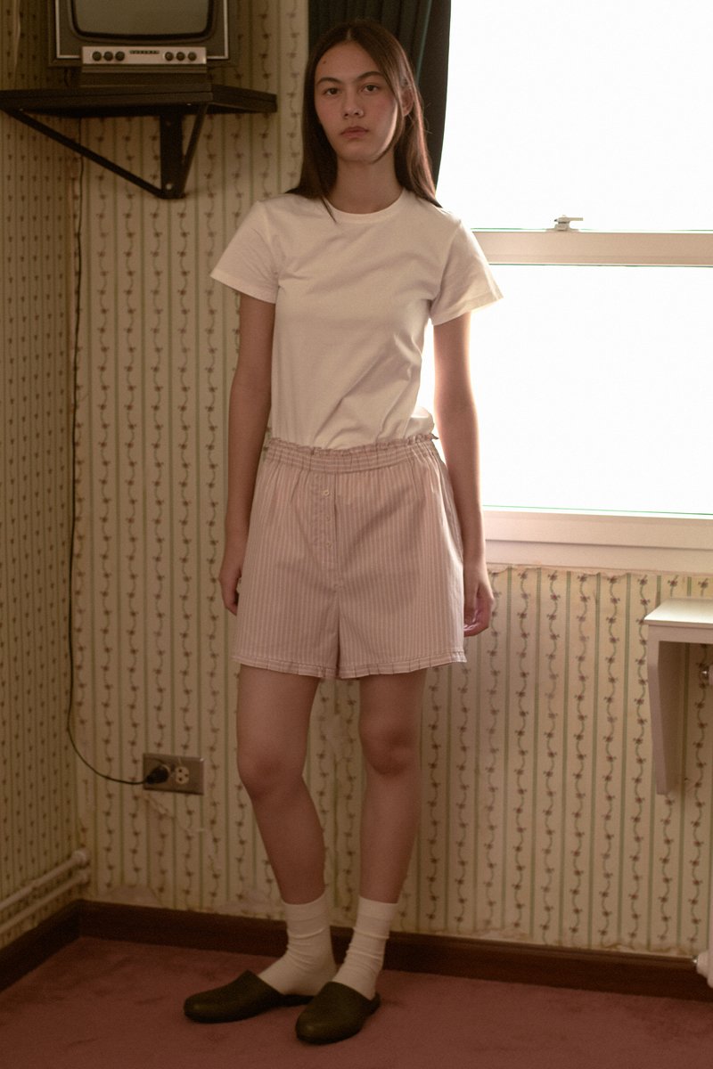 Pleated Hem Shorts