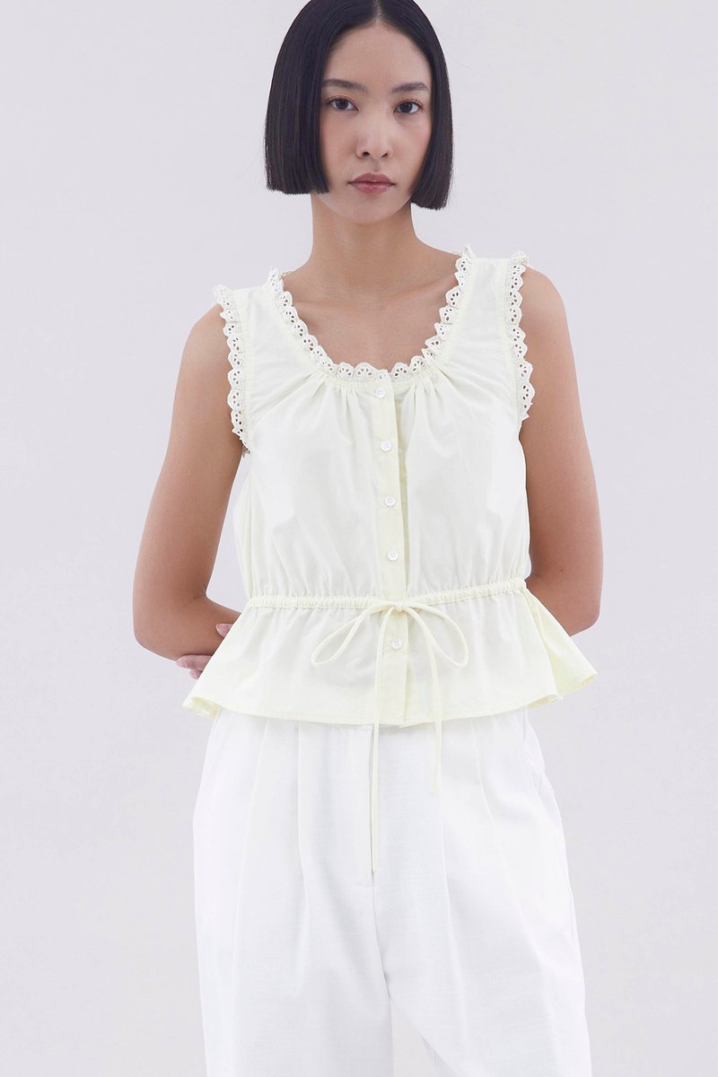 Leadow Lace-Trim Top