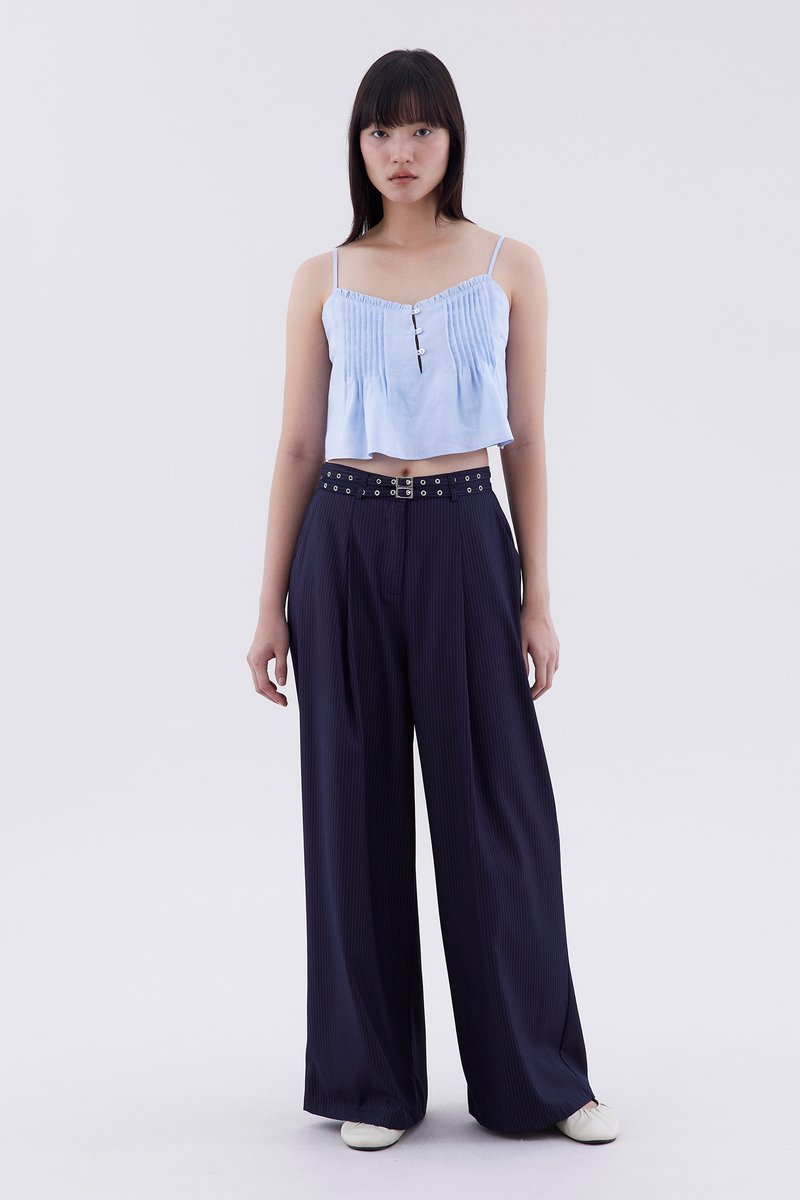 Sharelle High-Rise Pleat Pants Sharelle High-Rise Pleat Pants