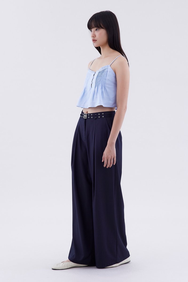 Sharelle High-Rise Pleat Pants