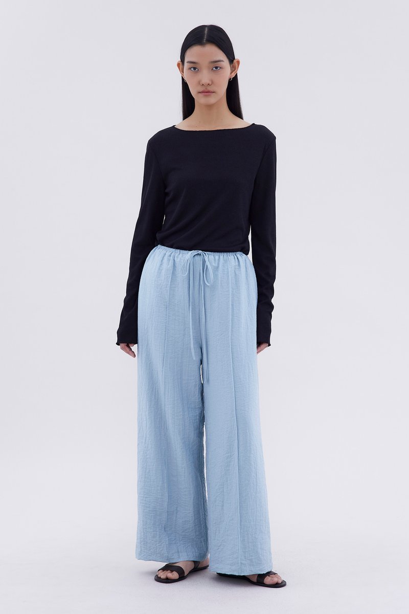 Yara Drawstring Wide-Leg Pants
