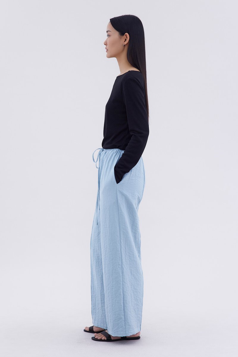 Yara Drawstring Wide-Leg Pants