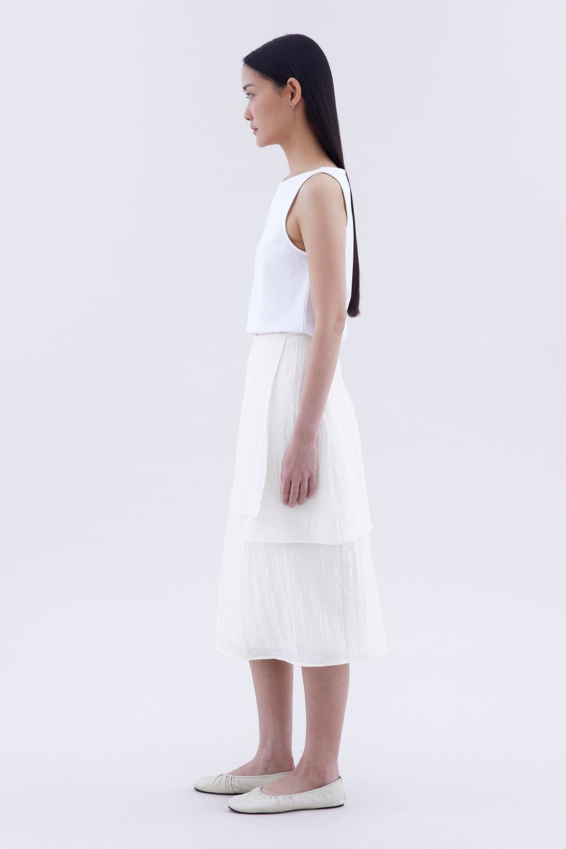 Erabella High-Rise Layered Skirt
