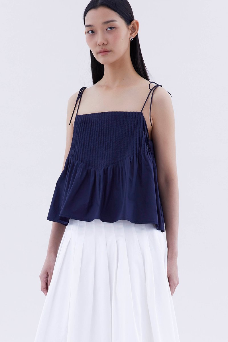 Brenelle Pin-tuck Top