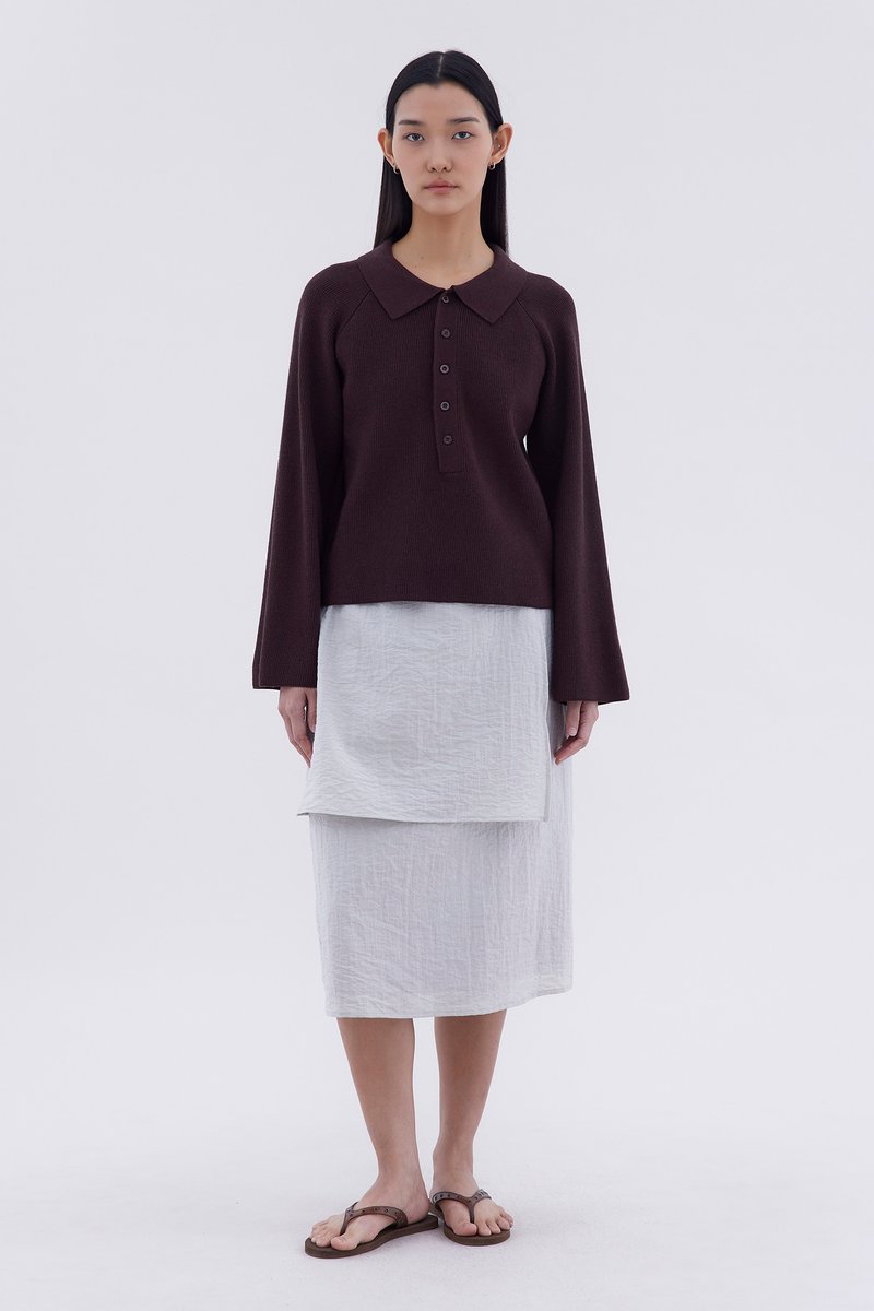 Maude Half Button Oversized Sweater