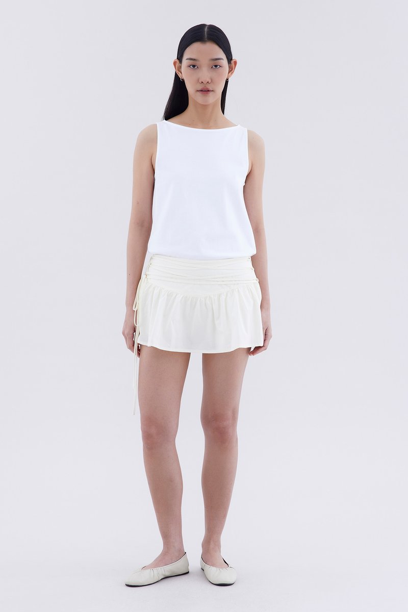 Reiko Mid-Rise Lace-Up Mini Skorts