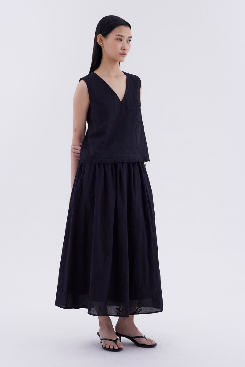 Delke Drawstring Full Skirt