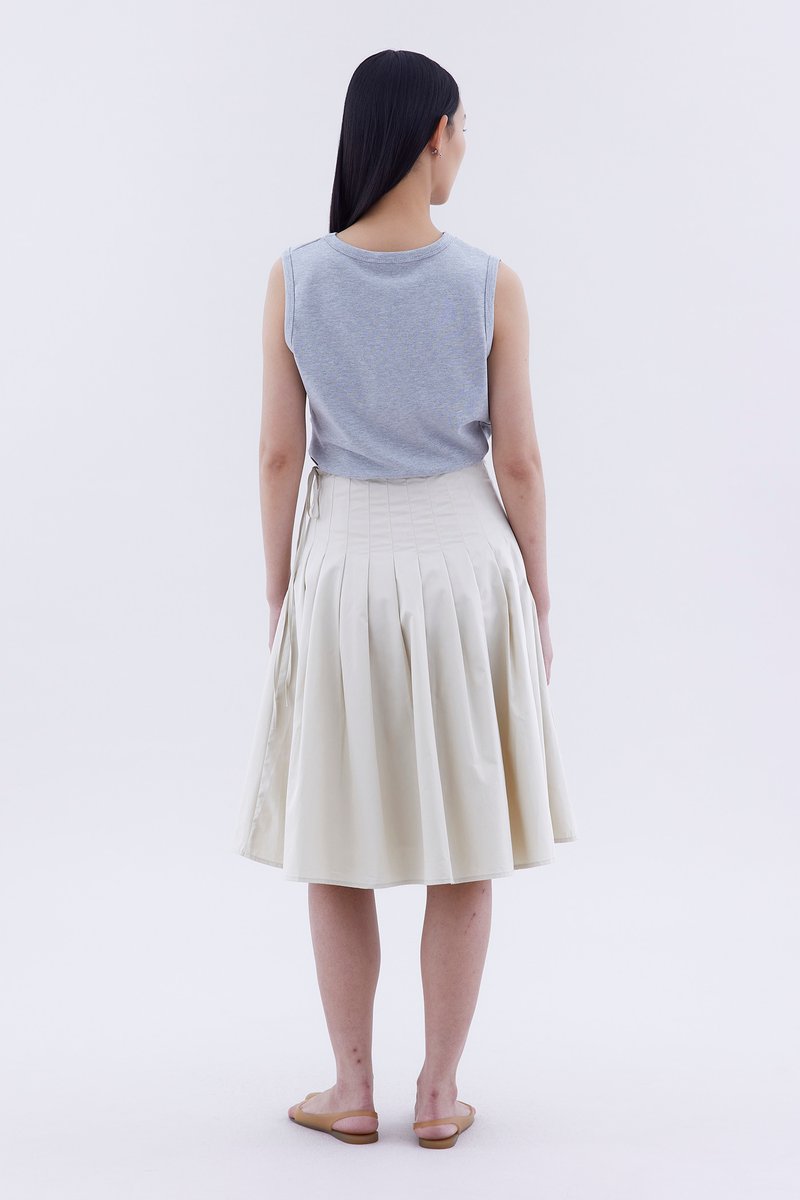 Lavena Pleated Half Skirt
