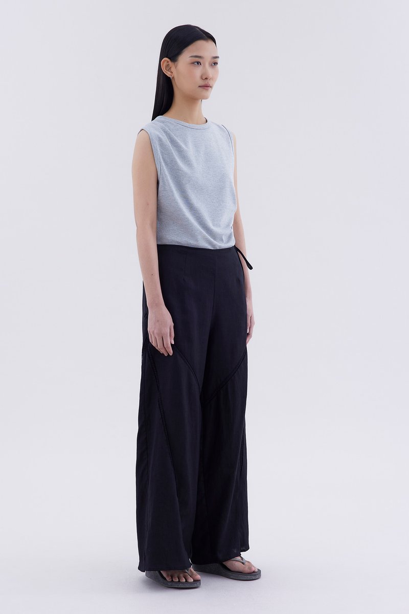 Jacqen Lace-Trim Panelled Pants