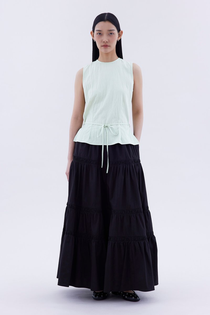 Meagan Open-Back Drape Top