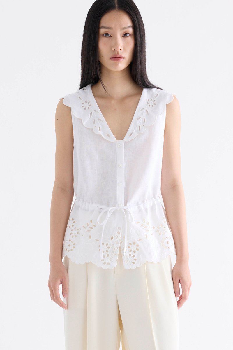 Zoe Lace Waist-Tie Top