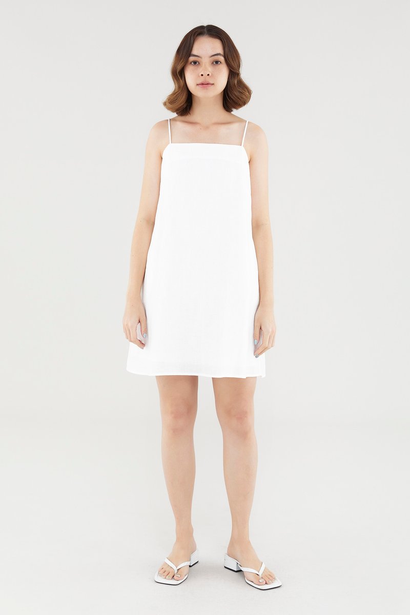 Aurova Linen Back-Tie Dress