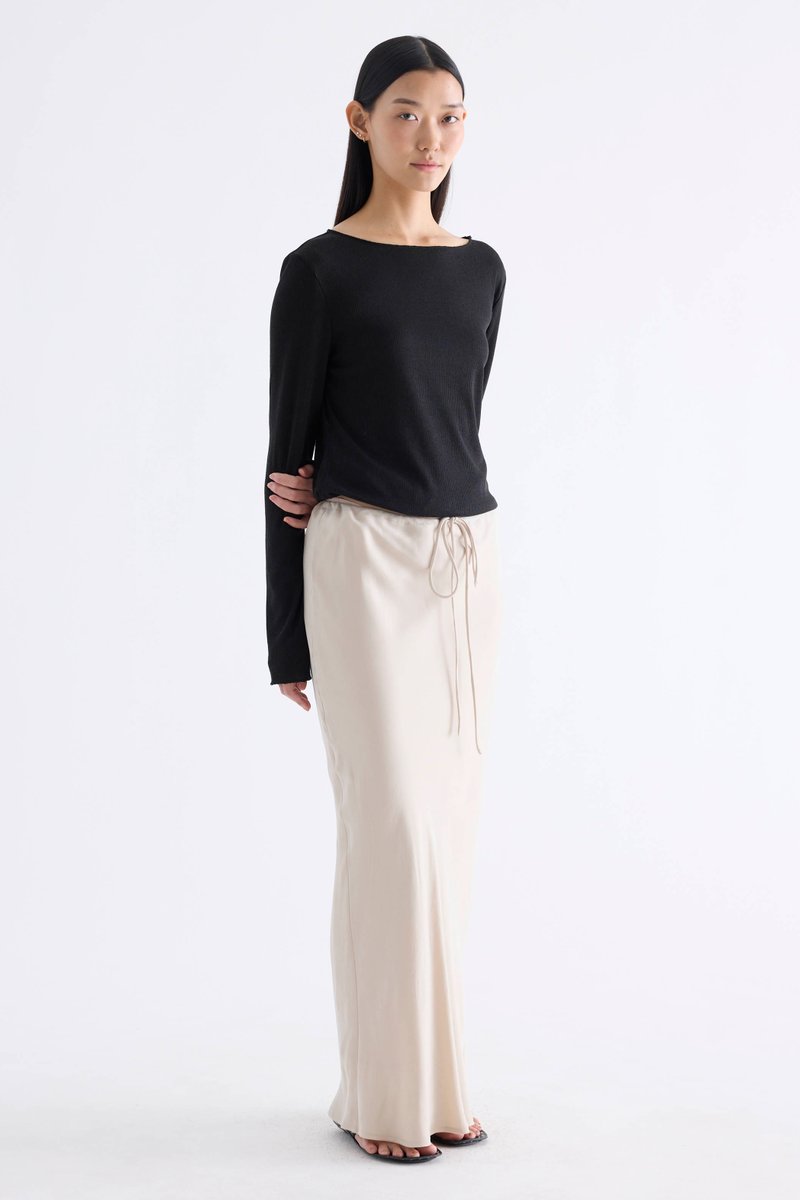 Tove Drawstring Bias Skirt