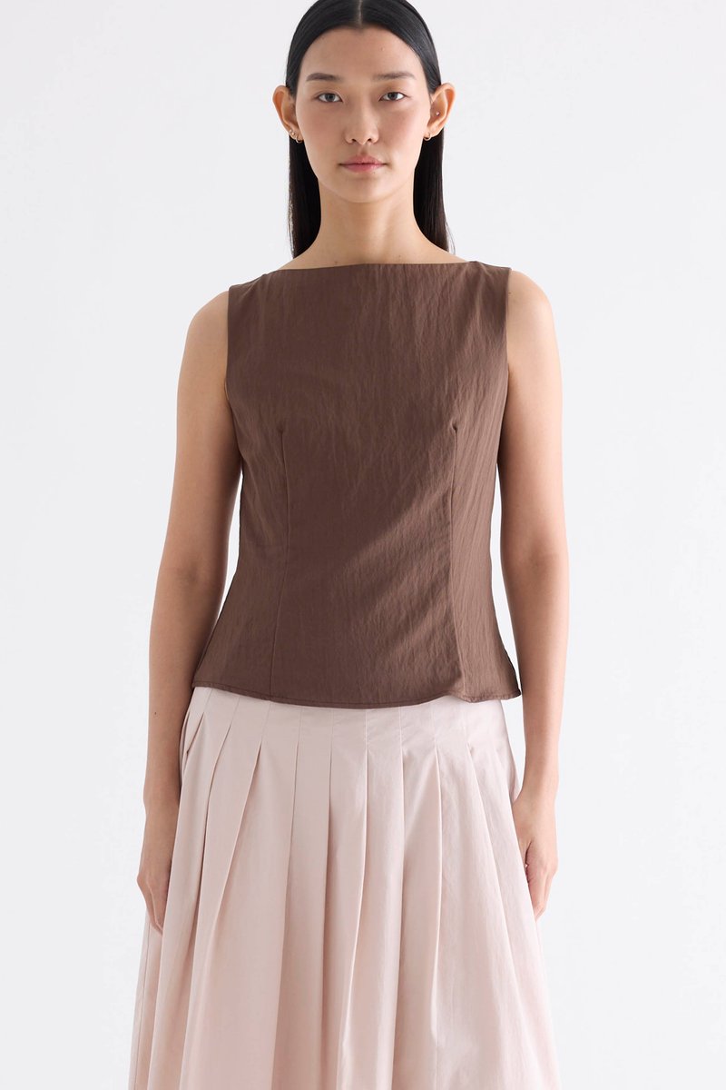Adrina Boat-Neck Top