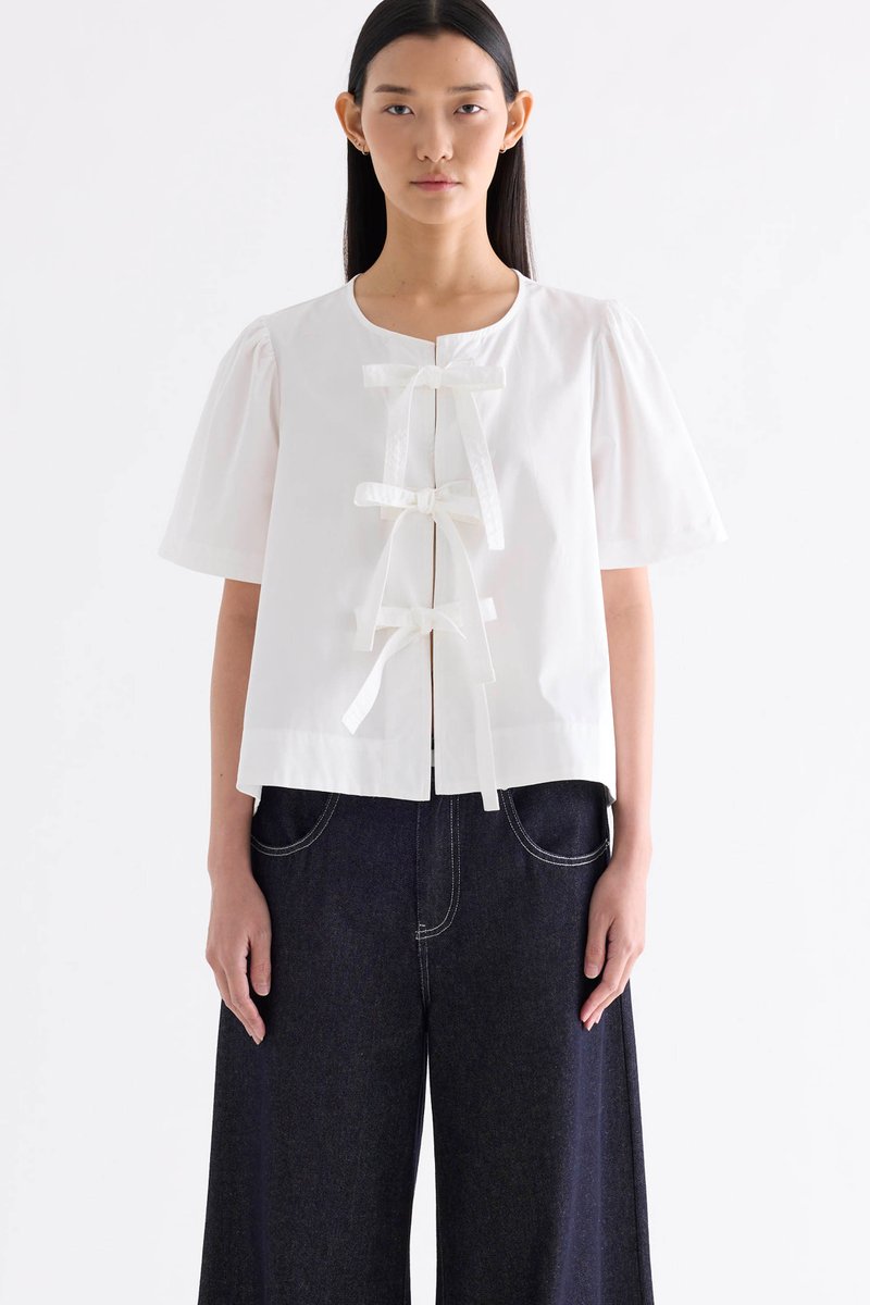 Selene Front-Tie Blouse