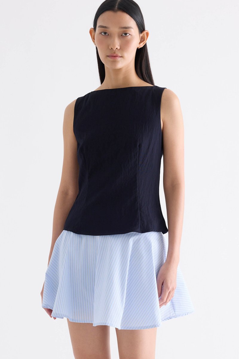 Adrina Boat-Neck Top