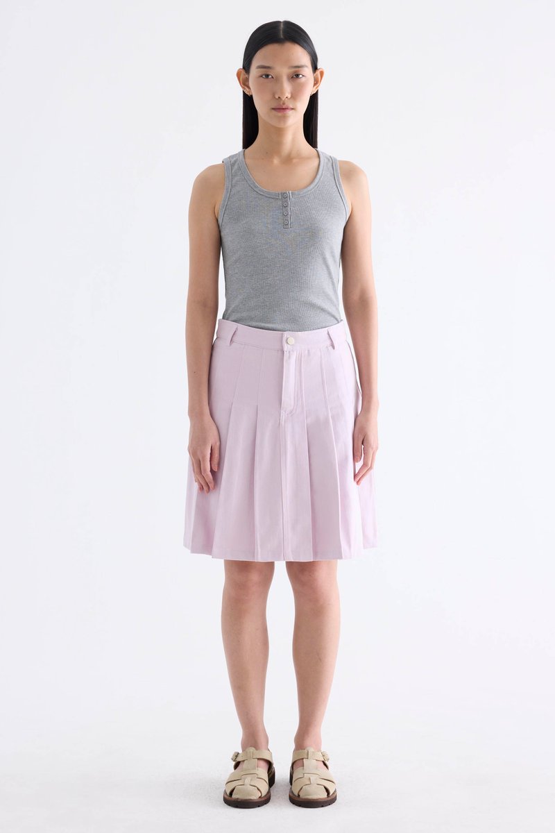 Kendella Low-Rise Pleated Skirt