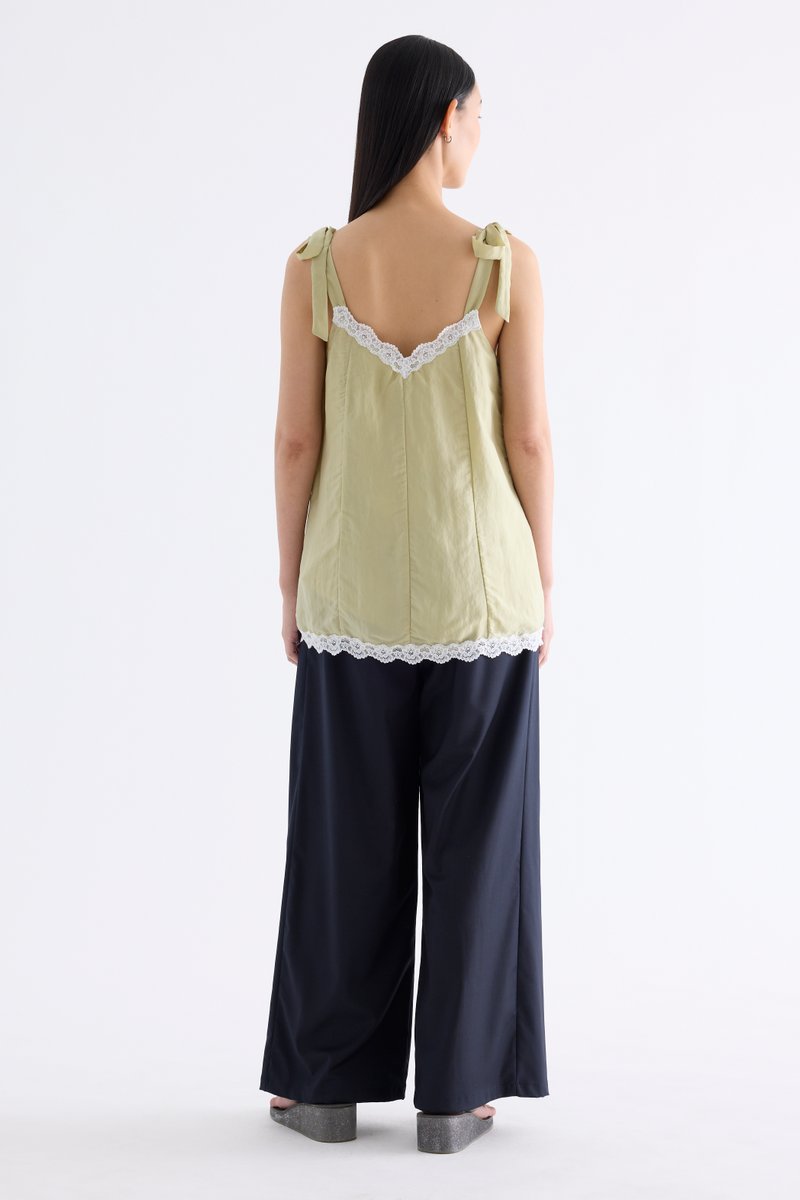 Karmella Lace-Trim Slip Top