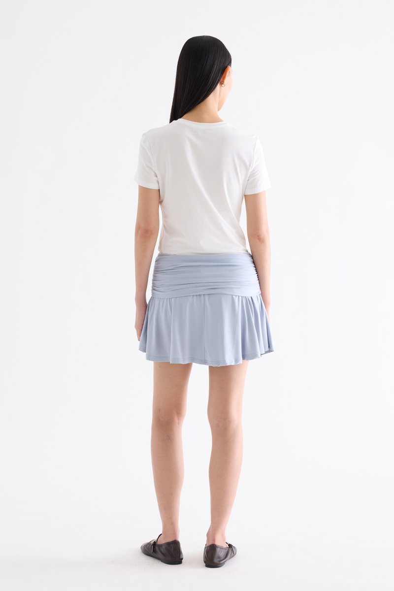 Delaney Mid-Rise Ruch Waist Mini Skorts