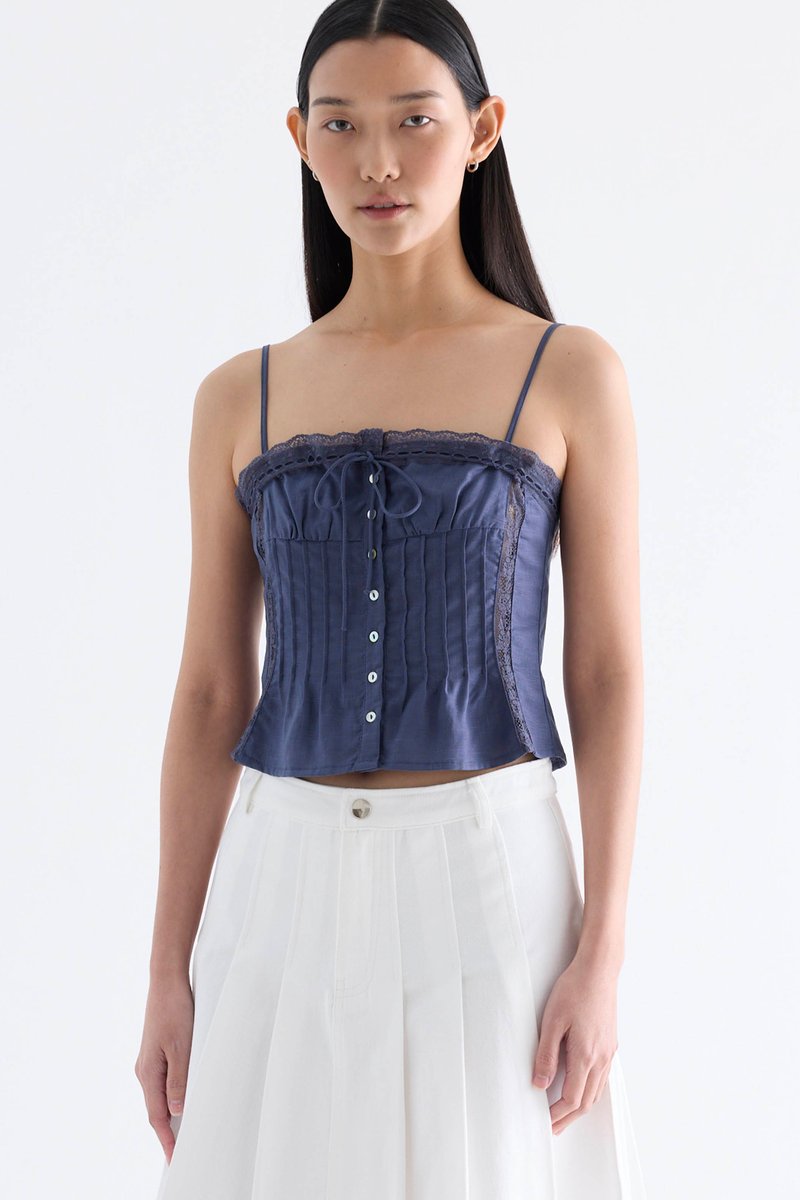 Mathra Lace-Trim Top