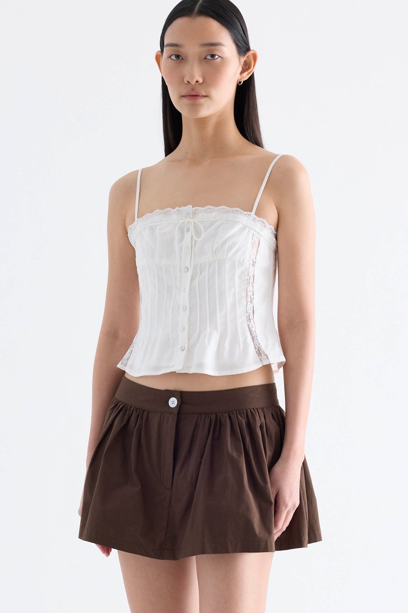 Mathra Lace-Trim Top