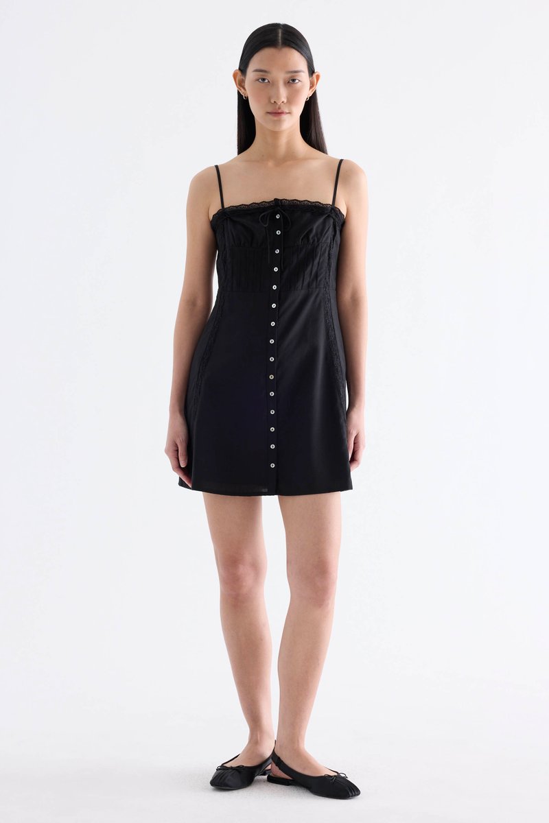 Quinelle Lace Trim Dress