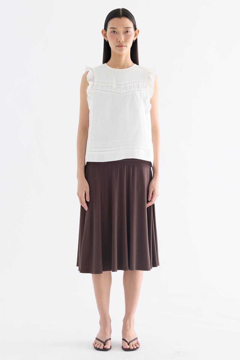 Toril Flutter Cap Sleeve Top