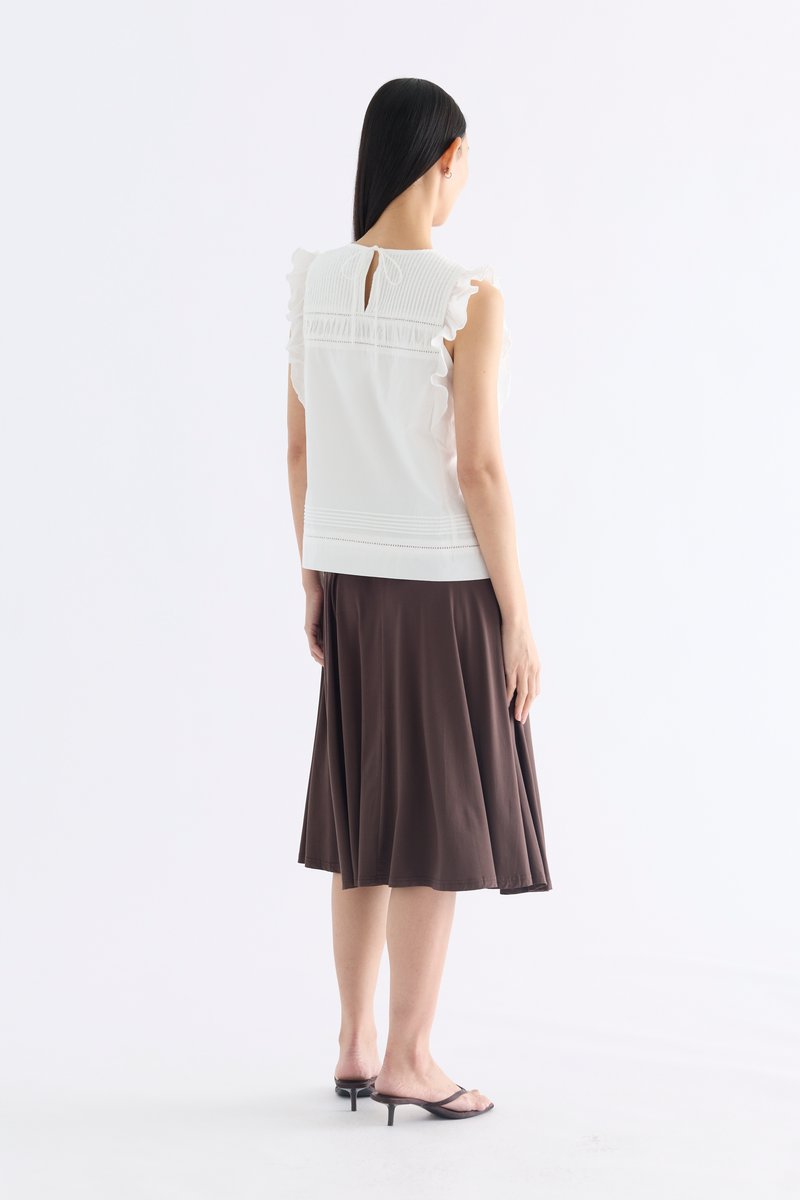 Toril Flutter Cap Sleeve Top