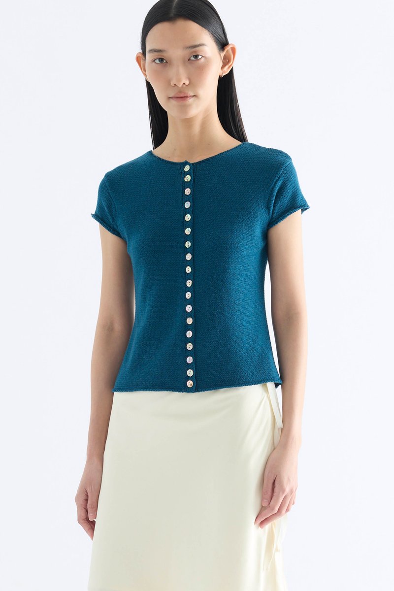 Kelyn Button-Down Knit Top